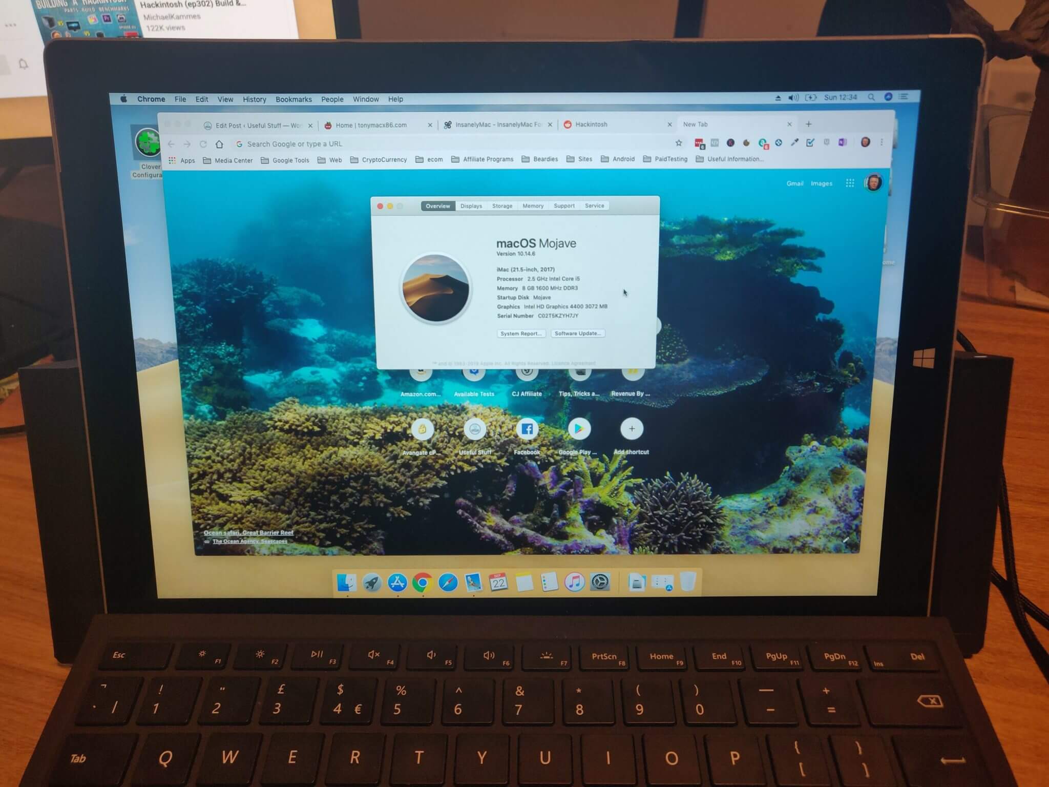 Hackintosh on Surface Pro 3 screenshot