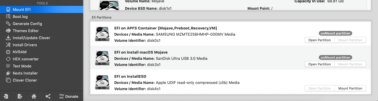 Mount USB EFI Partition