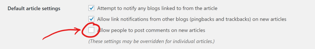 How To Disable Comments In WordPress 2