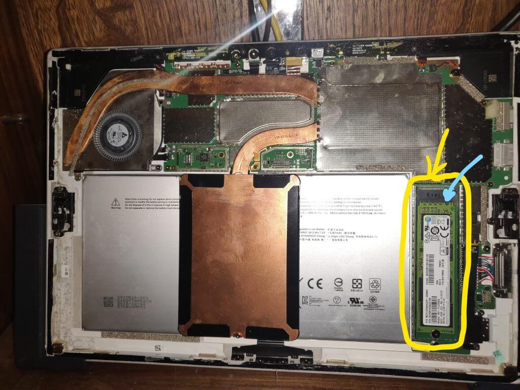 Upgrade The Hard Drive in the Surface Pro 4 4 Upgrade The Hard Drive On A Surface Pro 4 - where to find the hard drive