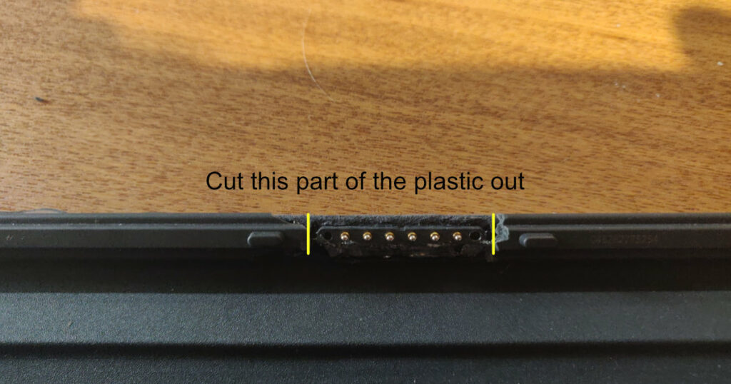 Cut the plastic away to allow movement