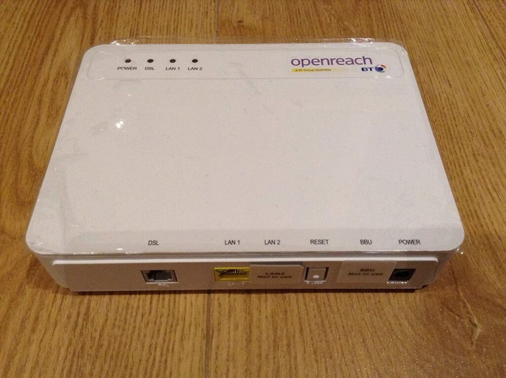 BT Openreach VDSL2 / FTTC modem