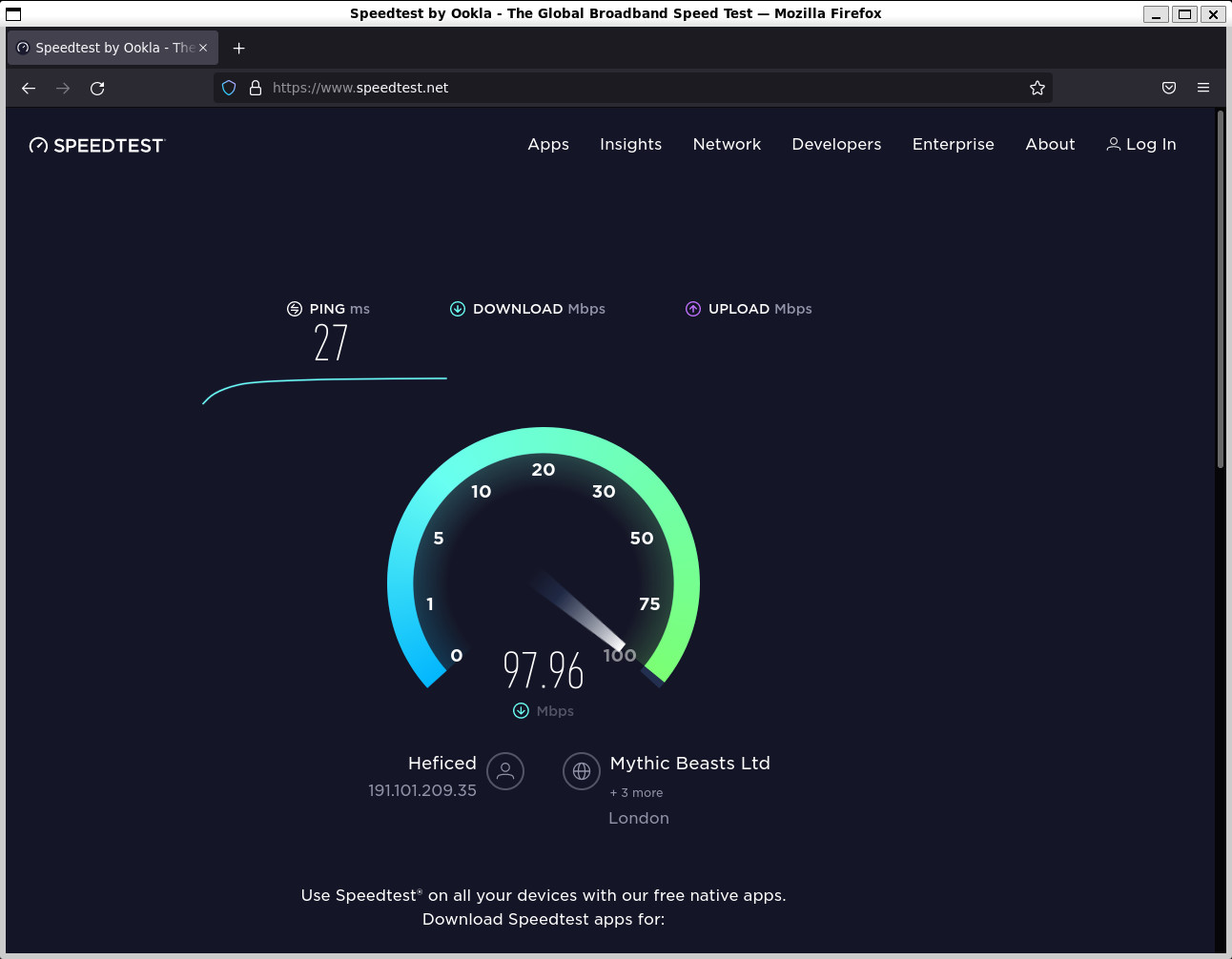 PIA Speed Under WSLg