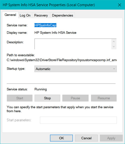 Set startup type to Automatic from Manual