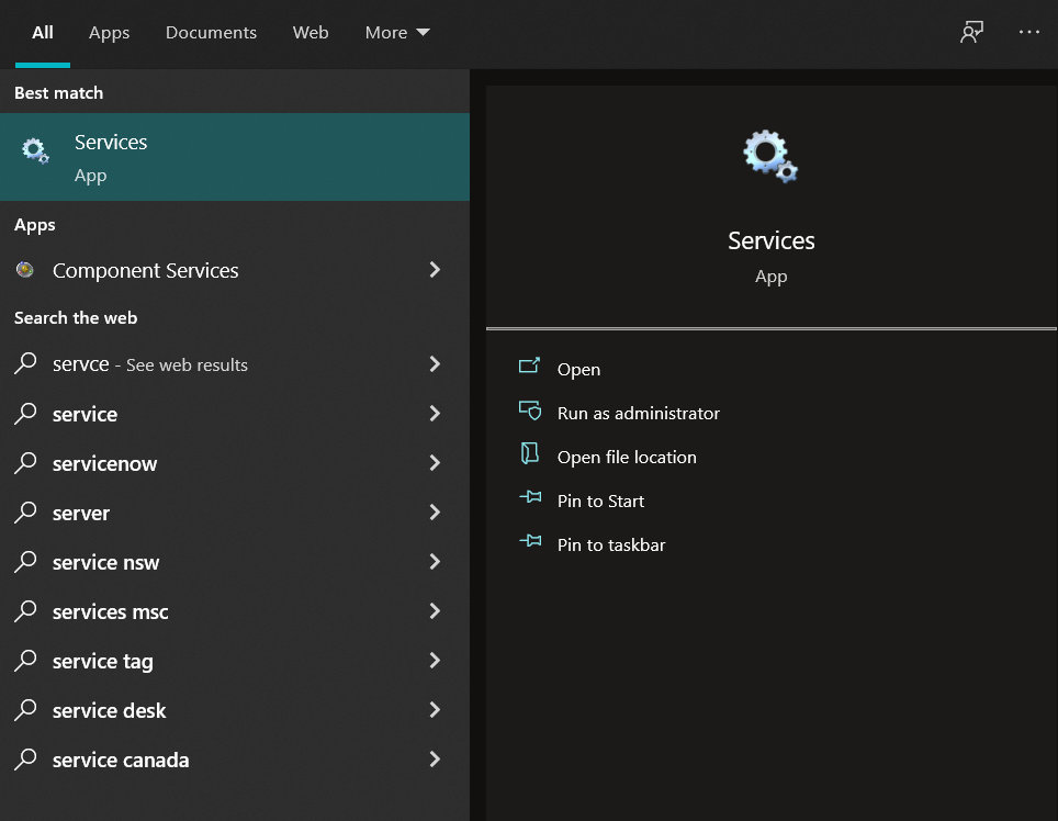 Start Menu For Services Snap In